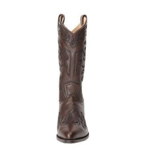 Frye Dark Brown Leather Heeled Boots